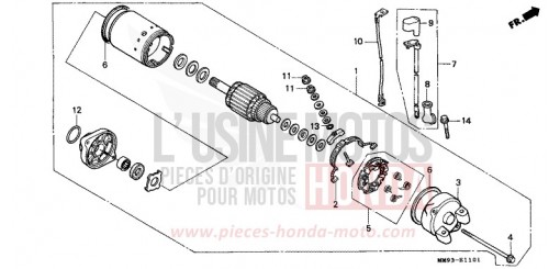 MOTEUR DE DEMARRAGE (XL600VK/VL/VM/VN/VP/VR) XL600VN de 1992